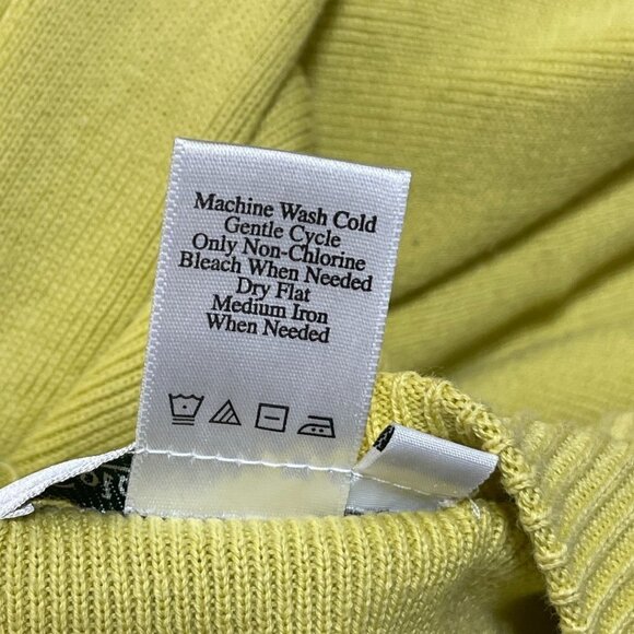 Coldwater Creek Women's Button Front Cardigan Sweater Chartreuse Size M Medium - Picture 6 of 6